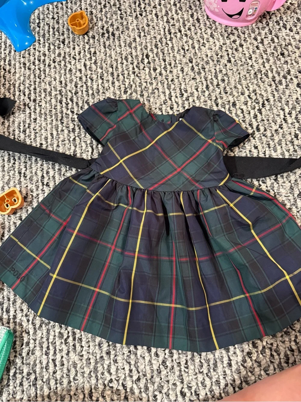 Ralph Lauren Green & Black Tartan Plaid Holiday Dress